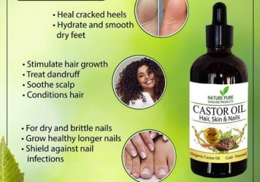 Pure organic cold-pressed castor oil